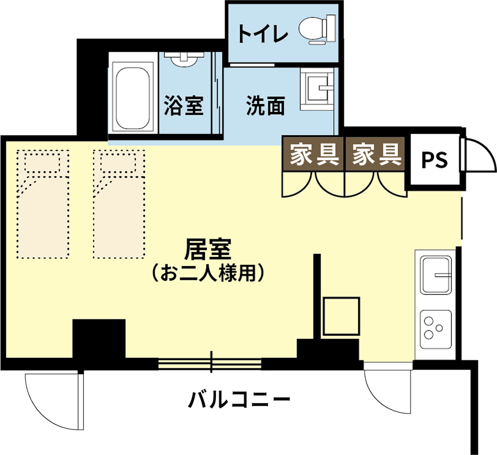 間取り図（2人部屋）
